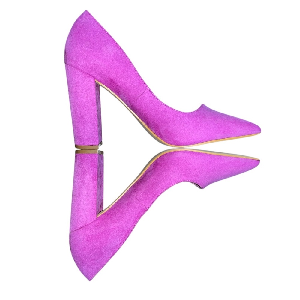Fuchsia Suede Pumps Size 8.5 - Picture 2 of 6